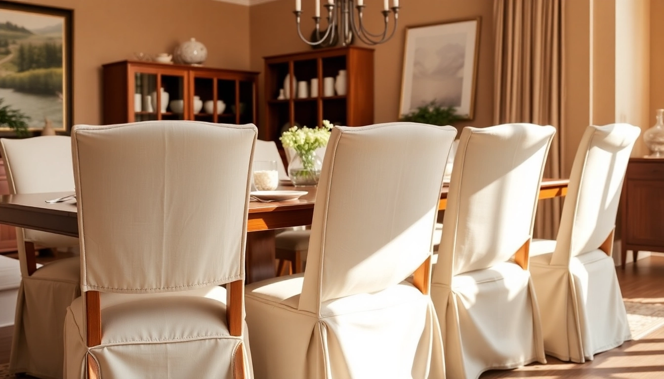 Transform your space with stylish housses de chaises that add elegance and protection to your dining chairs.