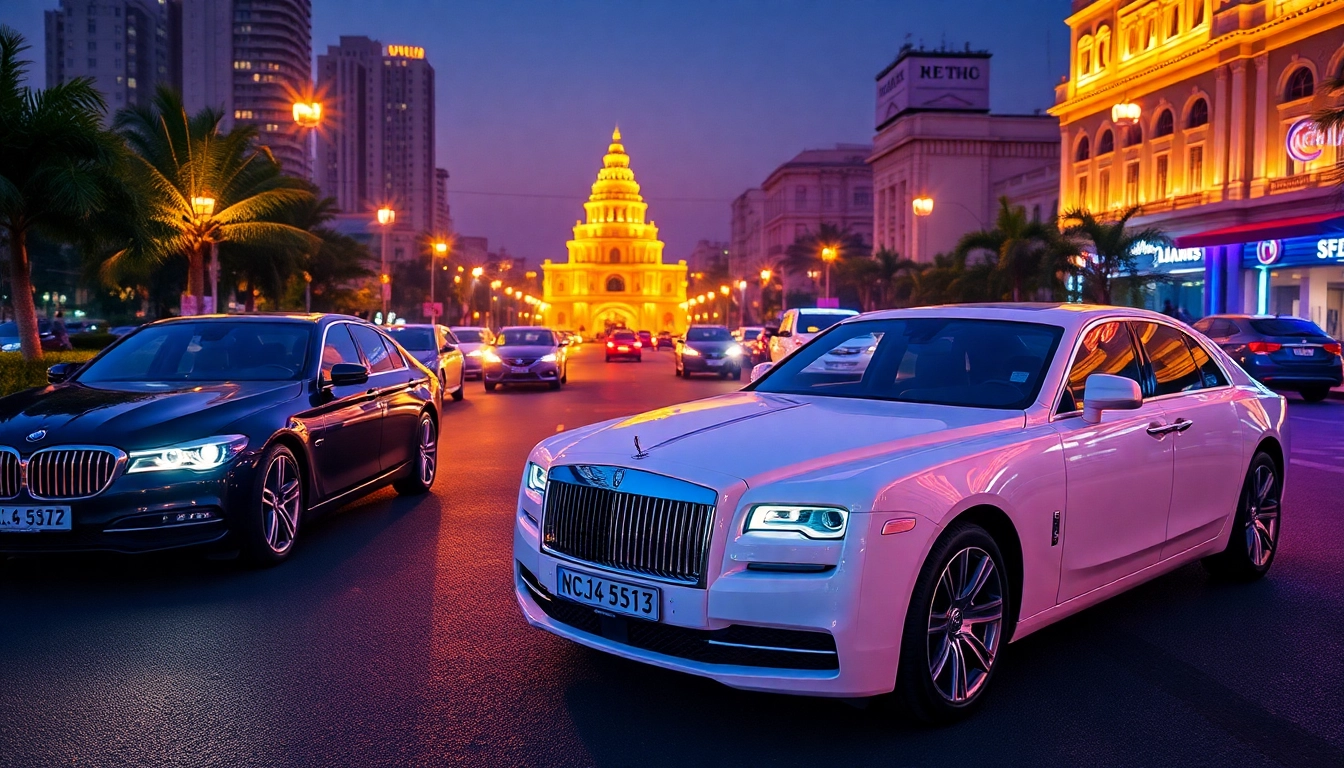 Experience the vibrant nightlife during 베트남 호치민 황제투어 with luxury transportation and stunning views.