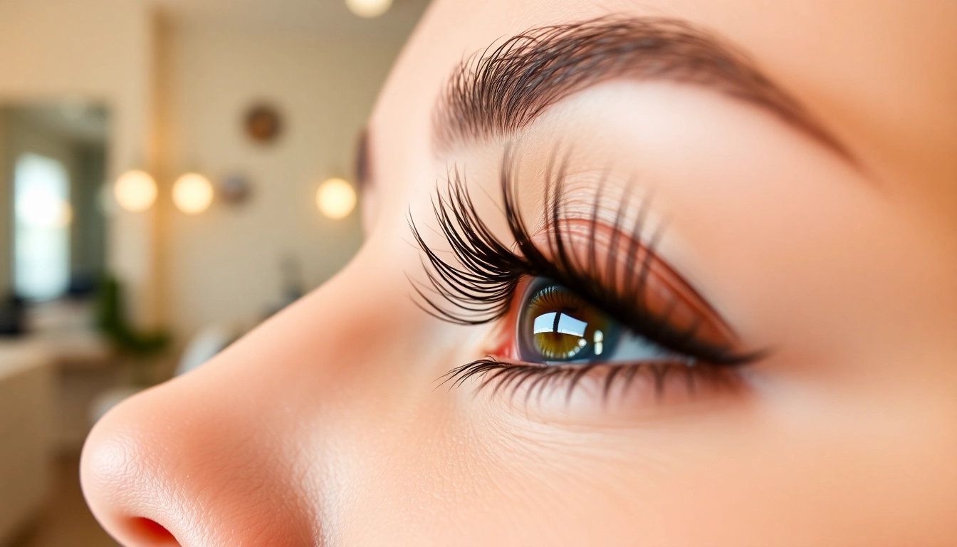 Showcasing Pflugerville lash extensions on stunning lashes, highlighting their full and fluttery appearance.