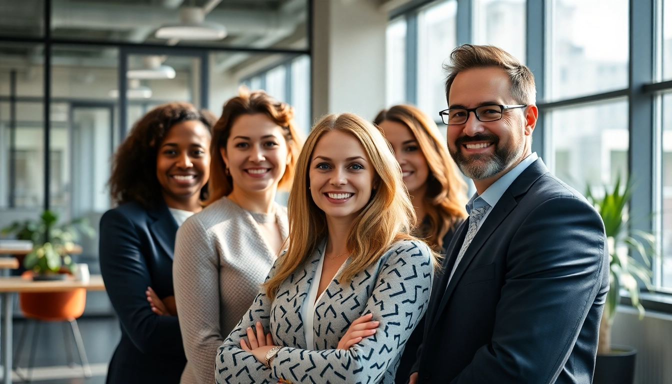 Capture striking company headshots showcasing confident professionals in a well-lit office environment.