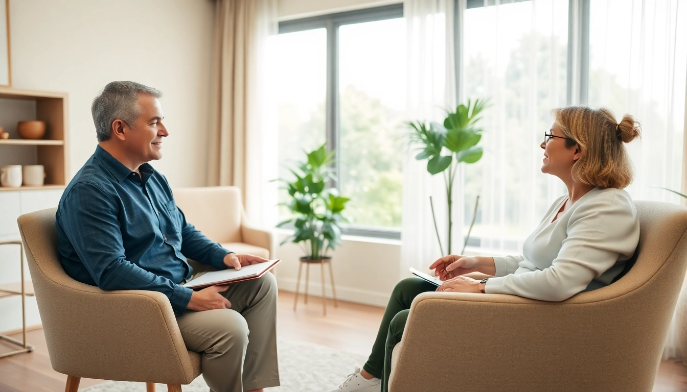 Level 4 counselling answers visualizes a therapist engaging compassionately with a client in a calming setting.