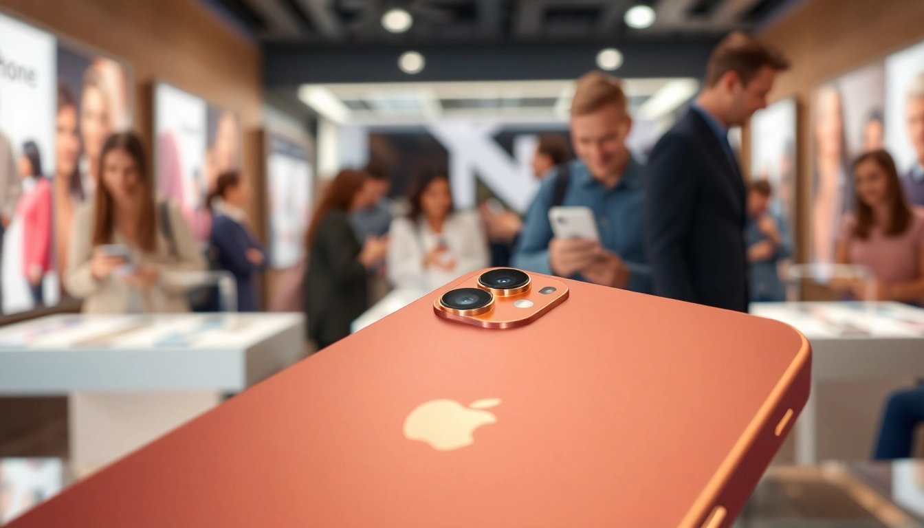 Buy iPhone 16 Pro Max in an inviting retail setting showcasing glossy features and vibrant colors.