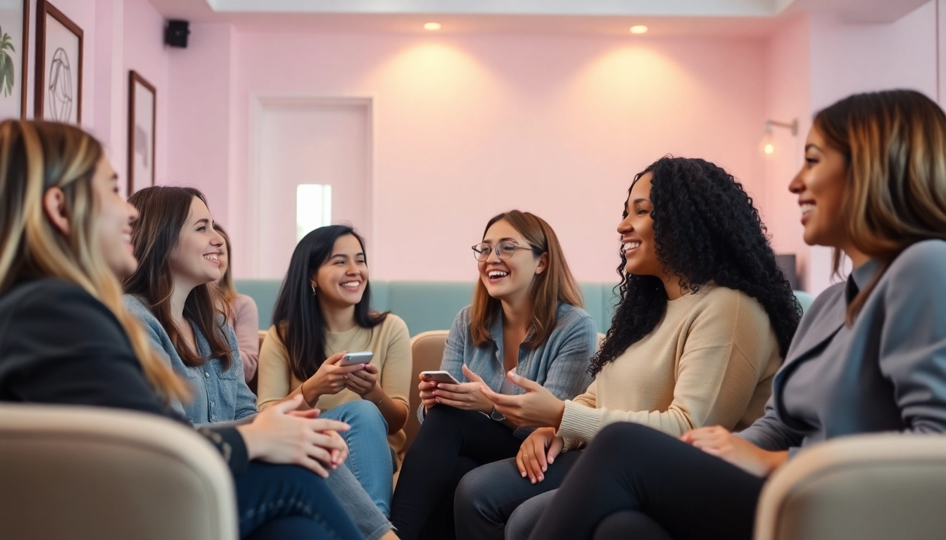Engaging chat among young women in شات بنات, highlighting vibrant community interactions.