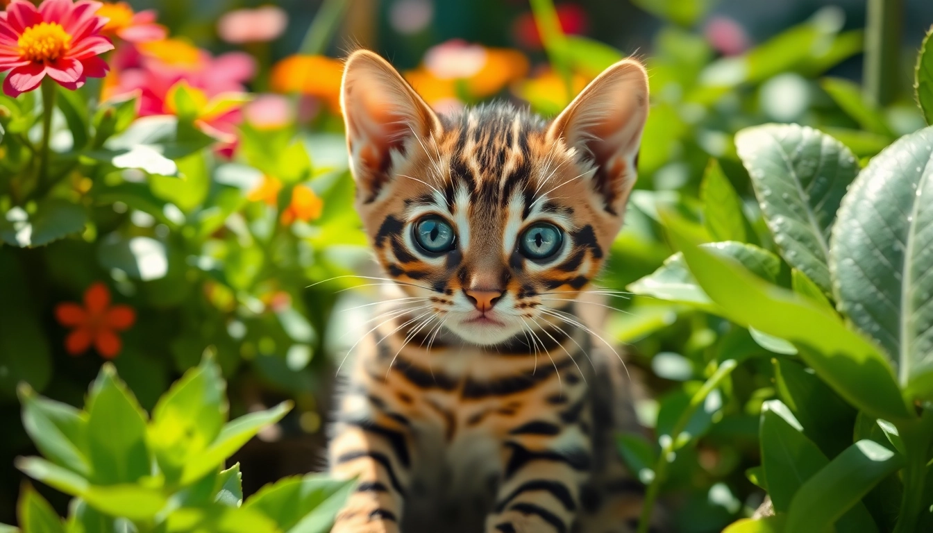Adorable Bengal kitten showcasing its beauty at Bengal Breeders Orange County.