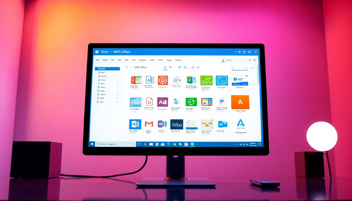 Download wps office下载 with a sleek user interface displayed on a modern computer screen.