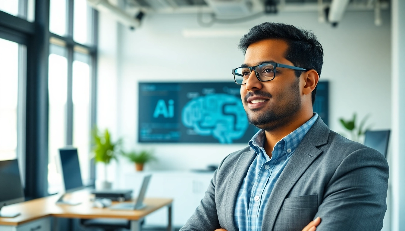 Aravind Srinivas engaging in a professional setting showcasing AI technology.