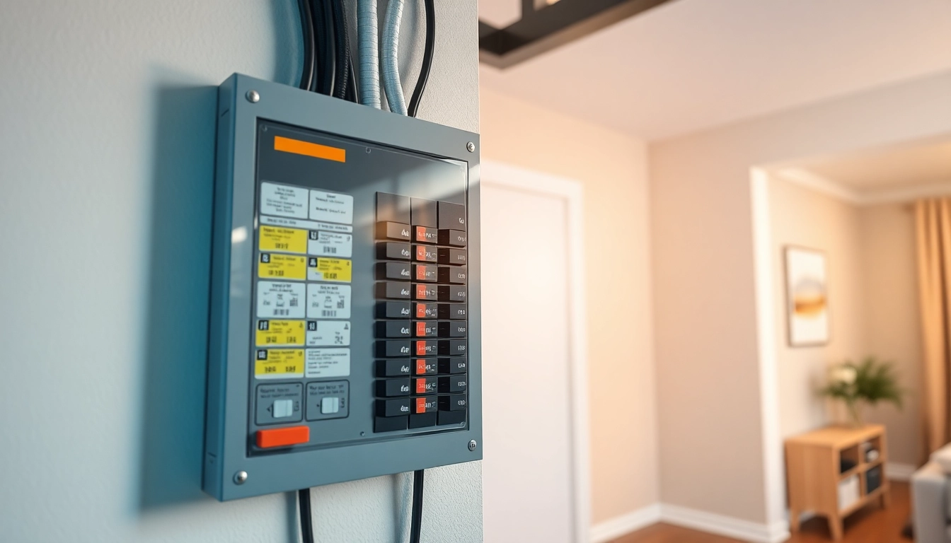 Electrical Panel showcasing clear circuit labels in a modern home setting.