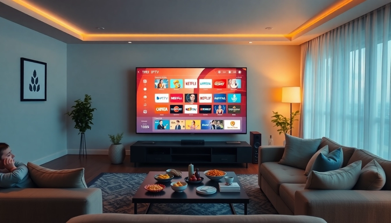 Compra IPTV fácilmente desde tu hogar con una configuración moderna y acogedora.