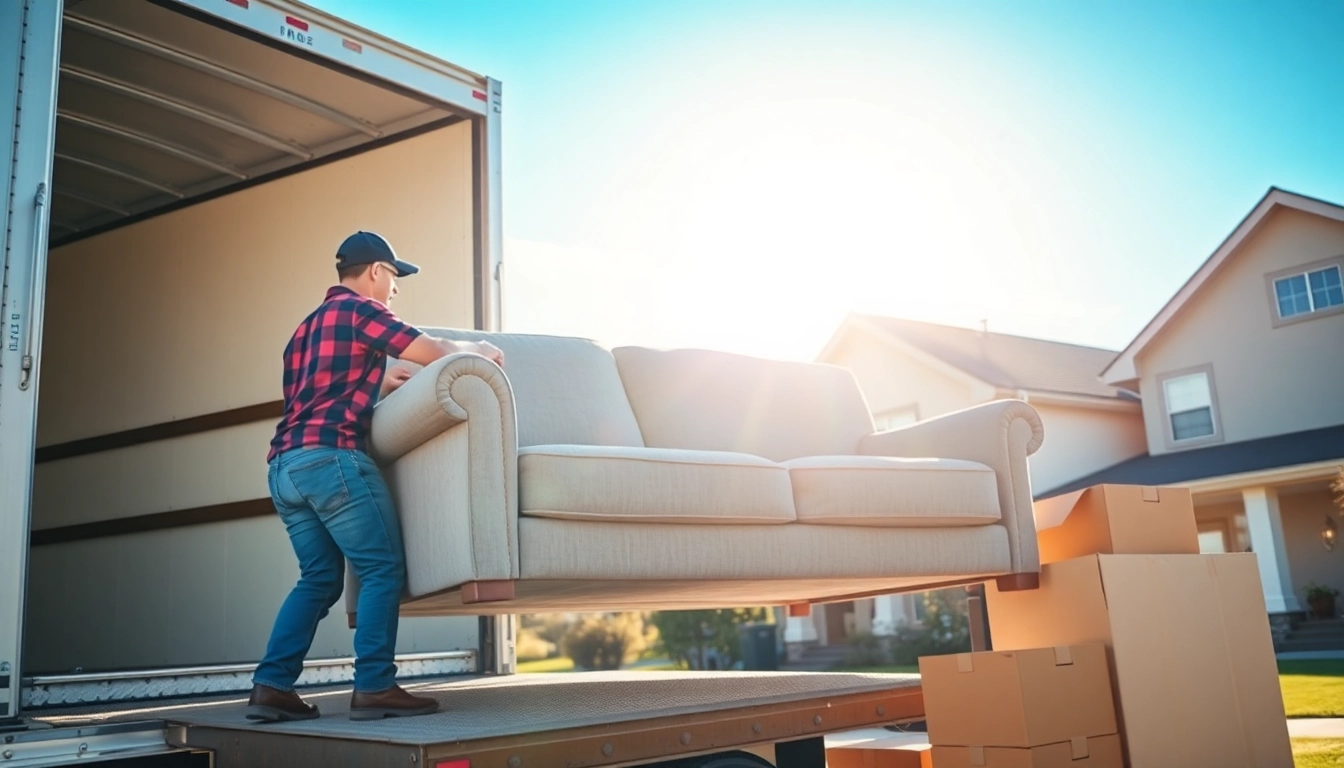 Movers Calgary diligently loading furniture into a moving truck, depicting professionalism and trust.