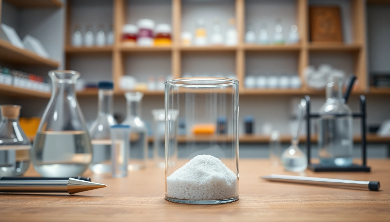 Sodium Carboxymethyl Cellulose in a lab setting, highlighting scientific applications and purity.