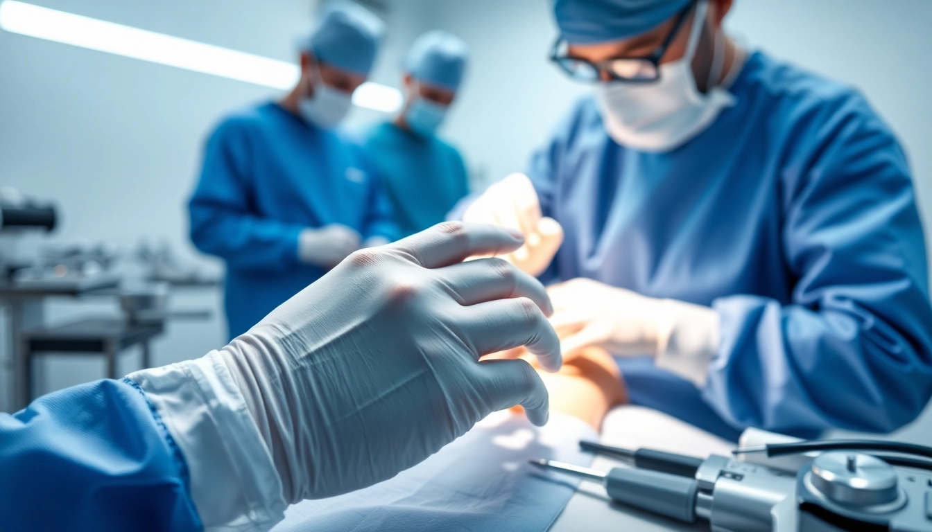Handchirurgie Braunschweig wird von einem erfahrenen Chirurgen in einem modernen Operationssaal durchgeführt.